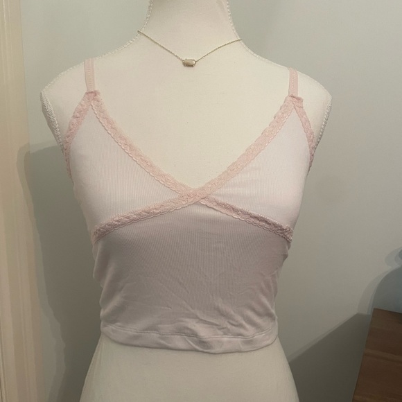 Sunday best tank top with pink lace detailing - Picture 1 of 2
